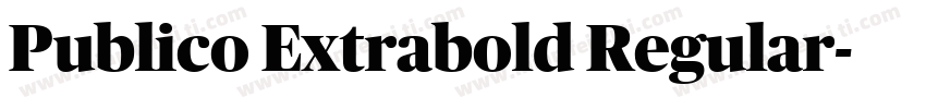 Publico Extrabold Regular字体转换